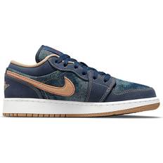 Nike Air Jordan 1 Low SE Denim GS - Midnight Navy/Hemp