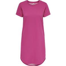 Only Short T-shirt Dress - Purple/Festival Fuchsia