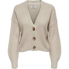 XL Cardigans Only Carol Texture Knitted Cardigan - Grey/Pumice Stone