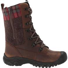 Keen Women Lace Boots Keen Greta Long Boot - Brown Red Plaid