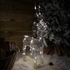 Samuel Alexander 80cm Battery Operated Wire Reindeer Christmas Lamp