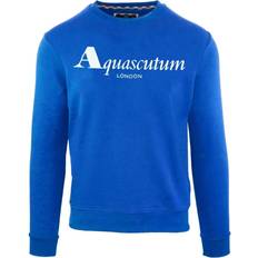 Aquascutum Bold London Logo Blue Sweatshirt