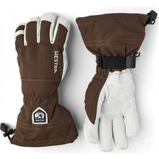 Polyamide Gloves Hestra Army Leather Heli Ski 5-Finger Gloves - Espresso