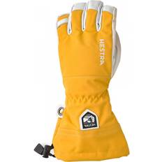 Polyamide Gloves Hestra Army Leather Heli Ski 5-Finger Gloves - Mustard