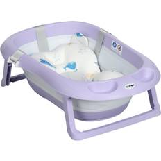 Best Bath Support Foldable Baby Bathtub with Non-Slip Support Legs Purple