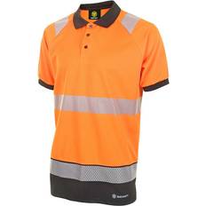 Beeswift Hi-Vis Work Polo Shirt Short Sleeve Orange/Black