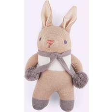 Tender Leaf Baby Threads Taupe Bunny Rattle