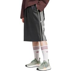 Adidas Striped Faux-leather Midi Skirt