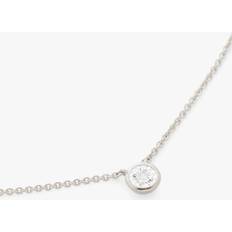 Monica Vinader Silver Diamond Essential Necklace
