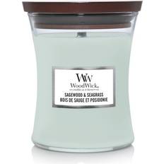 Turquoise Scented Candles Woodwick Sagewood & Seagrass Medium Duftlys