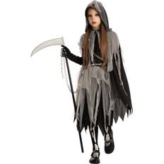 Spooktacular Creations girl grim reaper costume with gloves and tights glow i