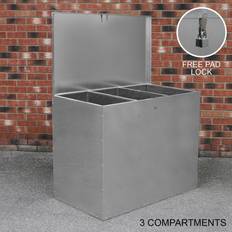 MonsterShop Galvanised Feed Store with 3 Compartments
