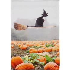 Evergreen Garden Flags Multi-color & Black Flying Cat