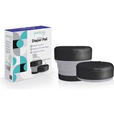 PurePail Go Portable Diaper Black Black