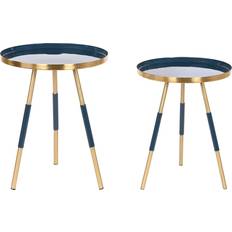 Gold Small Tables Set of 2 ESPRIT Golden Small Table