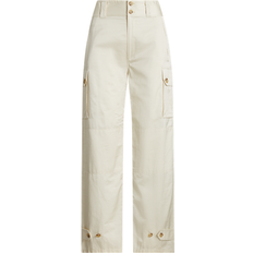 Ralph Lauren Trousers Ralph Lauren Shantung Wide-Leg Cargo Trouser - Mascarpone Cream