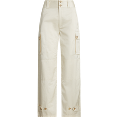 Ralph Lauren Shantung Wide-Leg Cargo Trouser - Mascarpone Cream