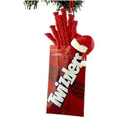 Clay Christmas Decorations Hersheys Twizzlers with Santa Hat Christmas Tree Ornament