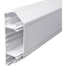 White Shipping & Packaging Supplies Univolt 250x50mm Dado Chamfered Trunking, 3m