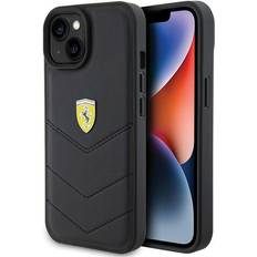 Ferrari Quilted Metal Logo Case for iPhone 15