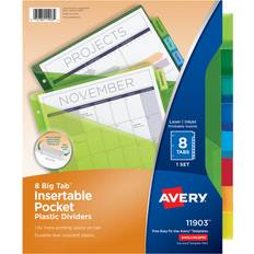 Avery 8 Big Tab Insertable Divider with Pockets