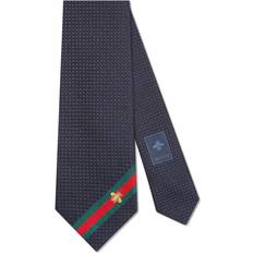 Gucci Ties Gucci Silk tie with bee Web blue One fits all