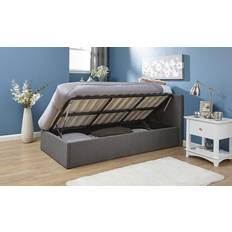 Grey Storage Benches Home Source Classic Gas Side Lift Storage Bench 167x85cm