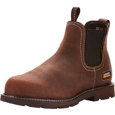 Brown - Men Riding Shoes Ariat Men's Groundbreaker Waterproof Work Boots EU 41.5