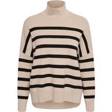 InWear Tenleyiw Turtleneck Pullover Strik 30106490 Sandstone Black