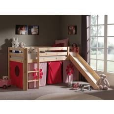 Pink Loft Beds Vipack Spielbett Pino "Pink Flower", Ausf. Kiefer massiv