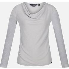 Women - Wool T-shirts & Tank Tops Regatta Women's Womens/Ladies Frayda Long Sleeved T-Shirt Grey/Cyberspace