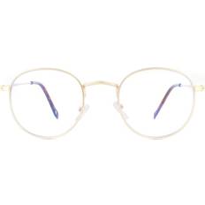 Rectangular Reading Glasses Montana HBLF54-A Gold Blue Light Block 2.50