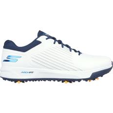 Skechers Men Golf Shoes Skechers Go Golf Elite Vortex Waterproof Spiked Shoes White/Navy/Blue