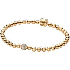 Pandora Gold Plated Bracelets Pandora Beads & Pavé Bracelet - Gold/Transparent