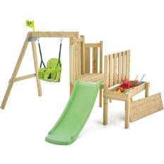 TP Toys Toddler Wooden Swing & Slide Set