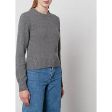 Women - Wool Jumpers Ami Paris De Coeur Logo Cashmere-Blend Jumper Grey