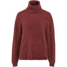 Vila Juli Turtleneck Knitted Pullover - Fired Brick