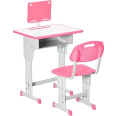 Pink Furniture Set Kid's Room Homcom Kids Desk & Chair Set