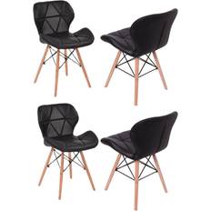 Footrest Kitchen Chairs Life Interiors Cecilia Eiffel Black Kitchen Chair 70cm 4pcs