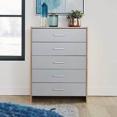 Natural Chest of Drawers Home Source Stratford Grey and Oak Chest of Drawer 68x90cm