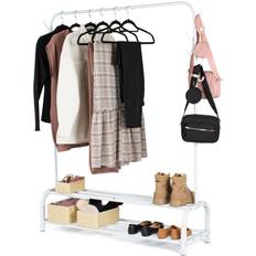 Livivo WHITE Heavy Duty Clothes Rail Rack Garment Wardrobe