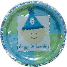 Amscan Prismatic 1st Birthday Party Plates Pack of 8