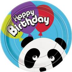 Birthdays Disposable Plates Unique Party Panda Birthday Dinner Plate Pack of 8