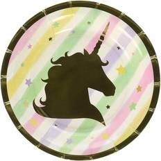 B&Q Paper Unicorn Party Plates Pack of 8