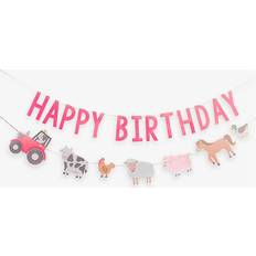 Ginger Ray Happy Birthday Farm Animal Bunting 2m