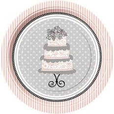 Unique Party Elegant Paper Wedding Dessert Plate Pack of 8