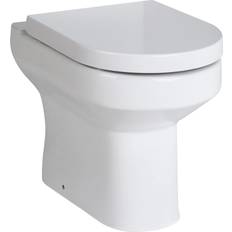 Cheap Water Toilets Nuie White Contemporary D-Shape Back To Wall Toilet Pan