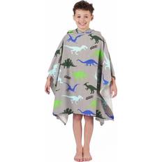 Dreamscene Dino Hooded Poncho Childrens Quick Dry Microfiber Kids Swimming Towel