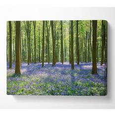 B&Q Mystical Bluebell Woodland Canvas Print Medium Wall Decor