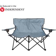 Charles Bentley Double Folding Camping Chair Grey